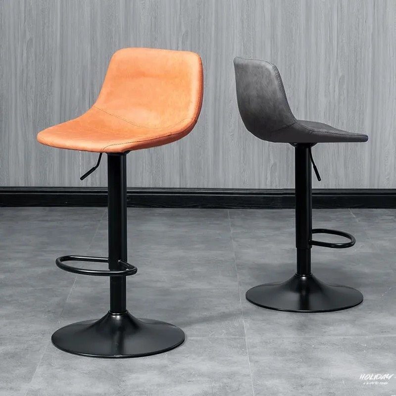 Ghế Bar Da Chân Sắt Đen - QB30 3