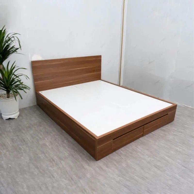 Giường Ngủ Gỗ Công Nghiệp Đầu Trơn - GN22 5