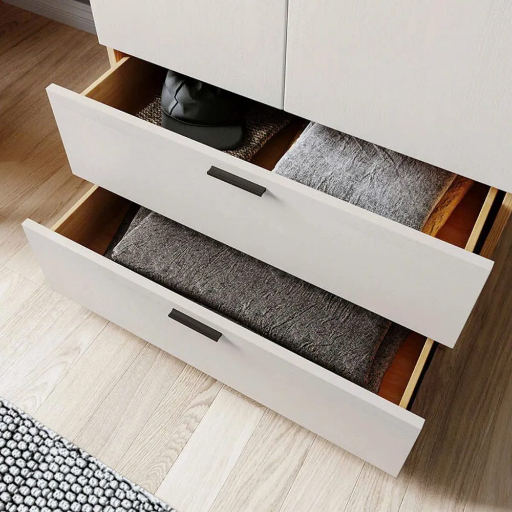 Tủ Quần Áo Gỗ MDF 2 Cánh Tối Giản Có Hộc Kéo - TQA29 1