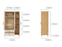 Tủ Quần Áo 3 Cánh Đa Năng Kèm 2 Ngăn Kéo Lưu Trữ - TQA28 5