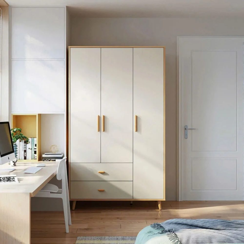 [TQA28] Tủ Quần Áo 3 Cánh Đa Năng Kèm 2 Ngăn Kéo Lưu Trữ - TQA28