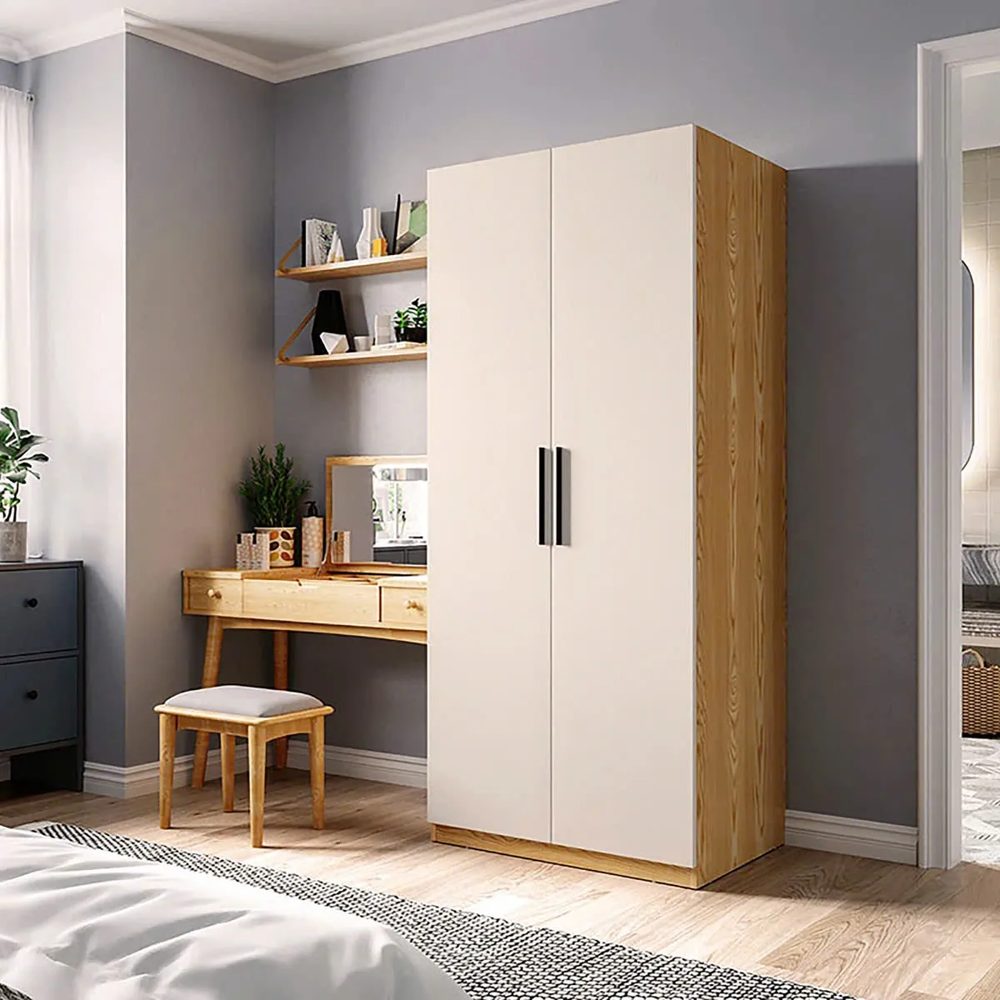 [TQA27] Tủ Quần Áo 2 Cánh Thiết Kế Tối Giản Chân Sát Nền - TQA27