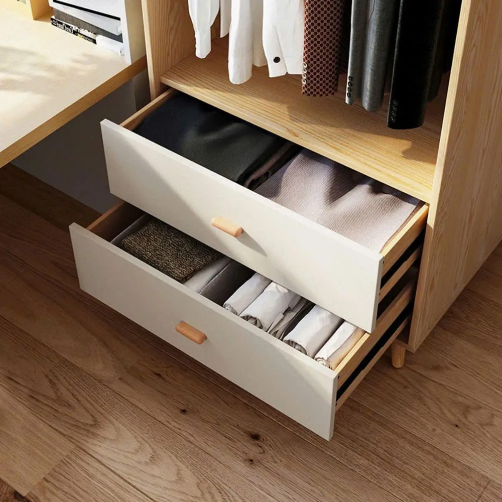 Tủ Quần Áo 2 Cánh Thiết Kế Ngăn Kéo Đa Năng - TQA26 4