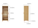 Tủ Quần Áo 2 Cánh Chân Cao Thiết Kế Hiện Đại - TQA25 1