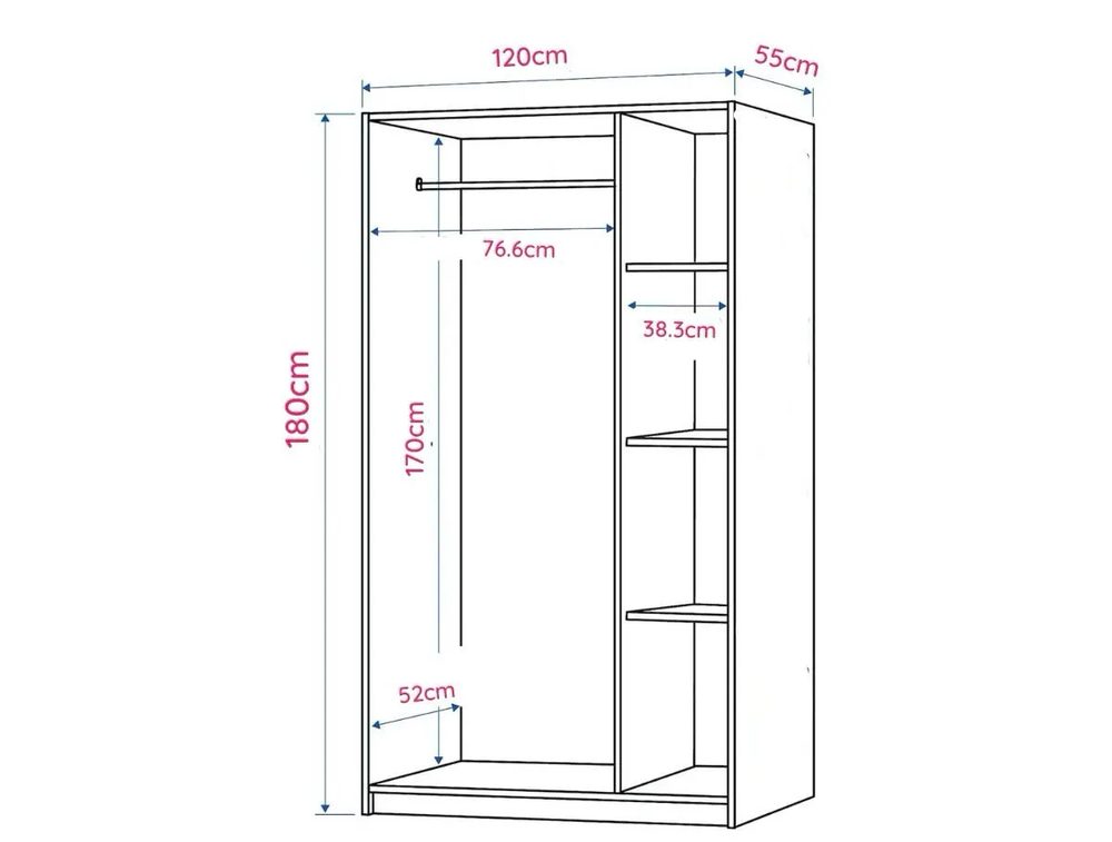 Tủ Quần Áo 3 Cánh Thiết Kế Đứng Tối Giản - TQA24 3