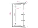 Tủ Quần Áo 3 Cánh Thiết Kế Đứng Tối Giản - TQA24 3