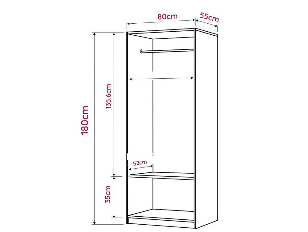Tủ Quần Áo Thiết Kế 2 Cánh Cho Phòng Ngủ Hiện Đại - TQA23 2
