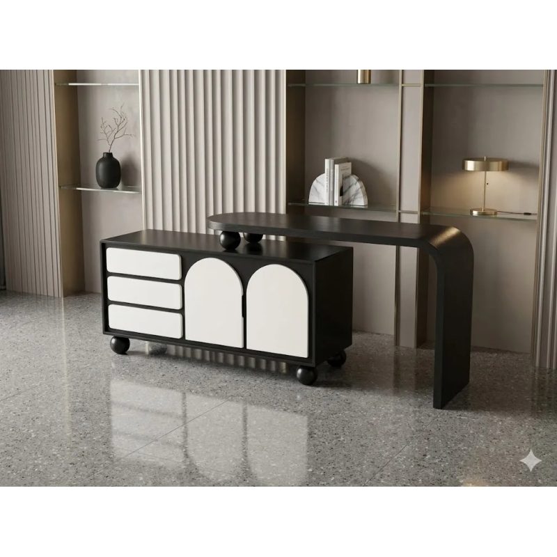 Bàn Trang Điểm Phối Màu Đen Trắng Sang Trọng - BTD45 1