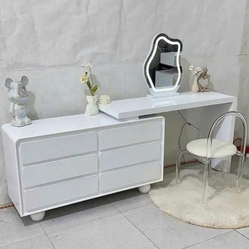 Bàn Trang Điểm Kèm Tủ 6 Ngăn Chân Cầu Hiện Đại - BTD20 5
