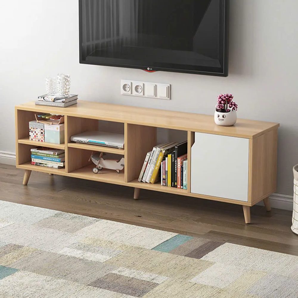 [KTV12] Kệ Tivi Gỗ Nhiều Ngăn Mở Kết Hợp Tủ Cánh - KTV12