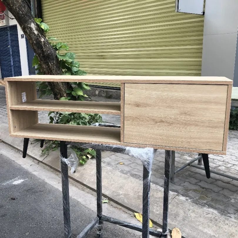 Kệ Tivi Gỗ Chân Cao Nghiêng Tủ Đơn Kiểu Bắc Âu - KTV11 4