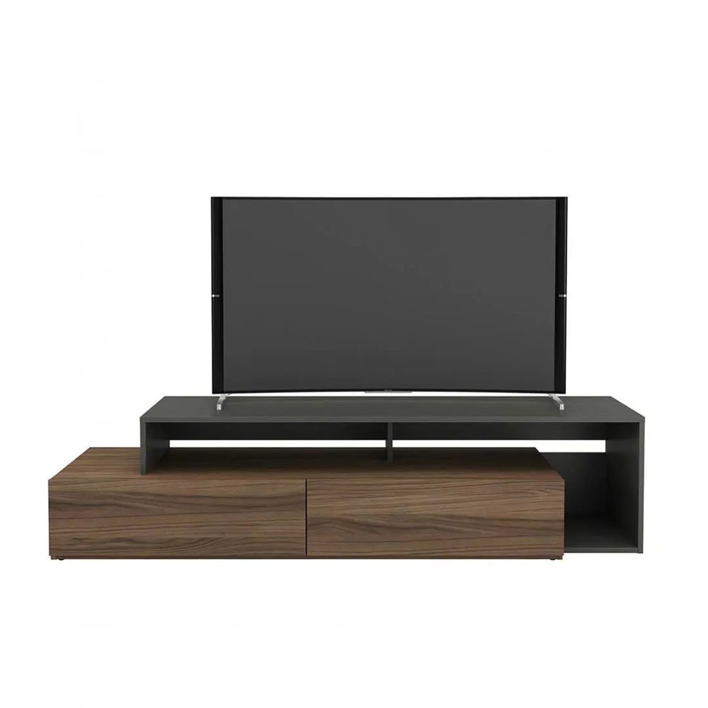 Kệ Tivi Gỗ Thiết Kế 2 Tầng Ngăn Kéo Ẩn Hiện Đại - KTV9 1