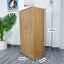 Tủ Quần Áo Gỗ Công Nghiệp 2 Cánh Đơn Giản Hiện Đại - TQA22 2