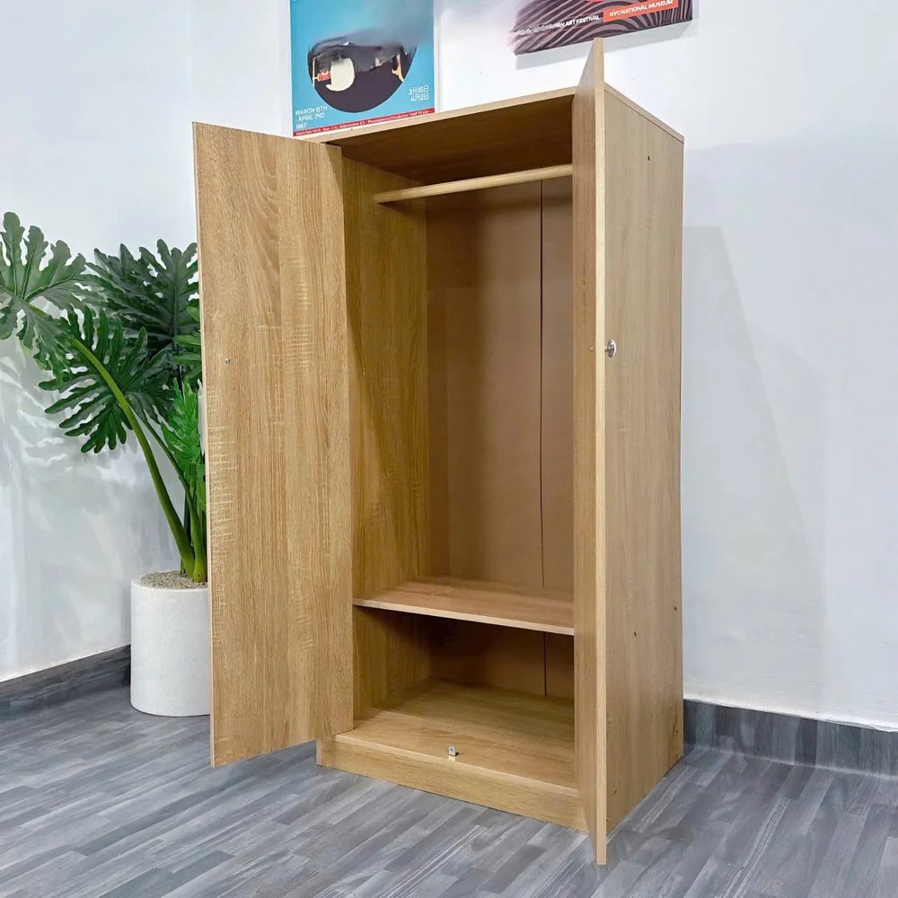Tủ Quần Áo Gỗ Công Nghiệp 2 Cánh Đơn Giản Hiện Đại - TQA22 5