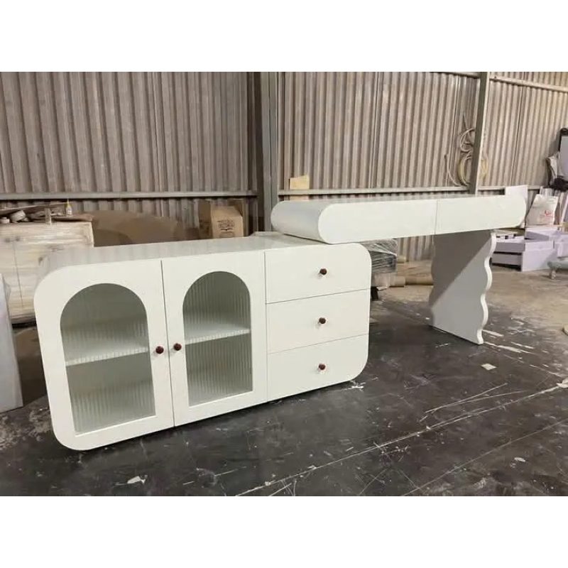 Bàn Trang Điểm Tủ Kính Vòm Hiện Đại - BTD48 3
