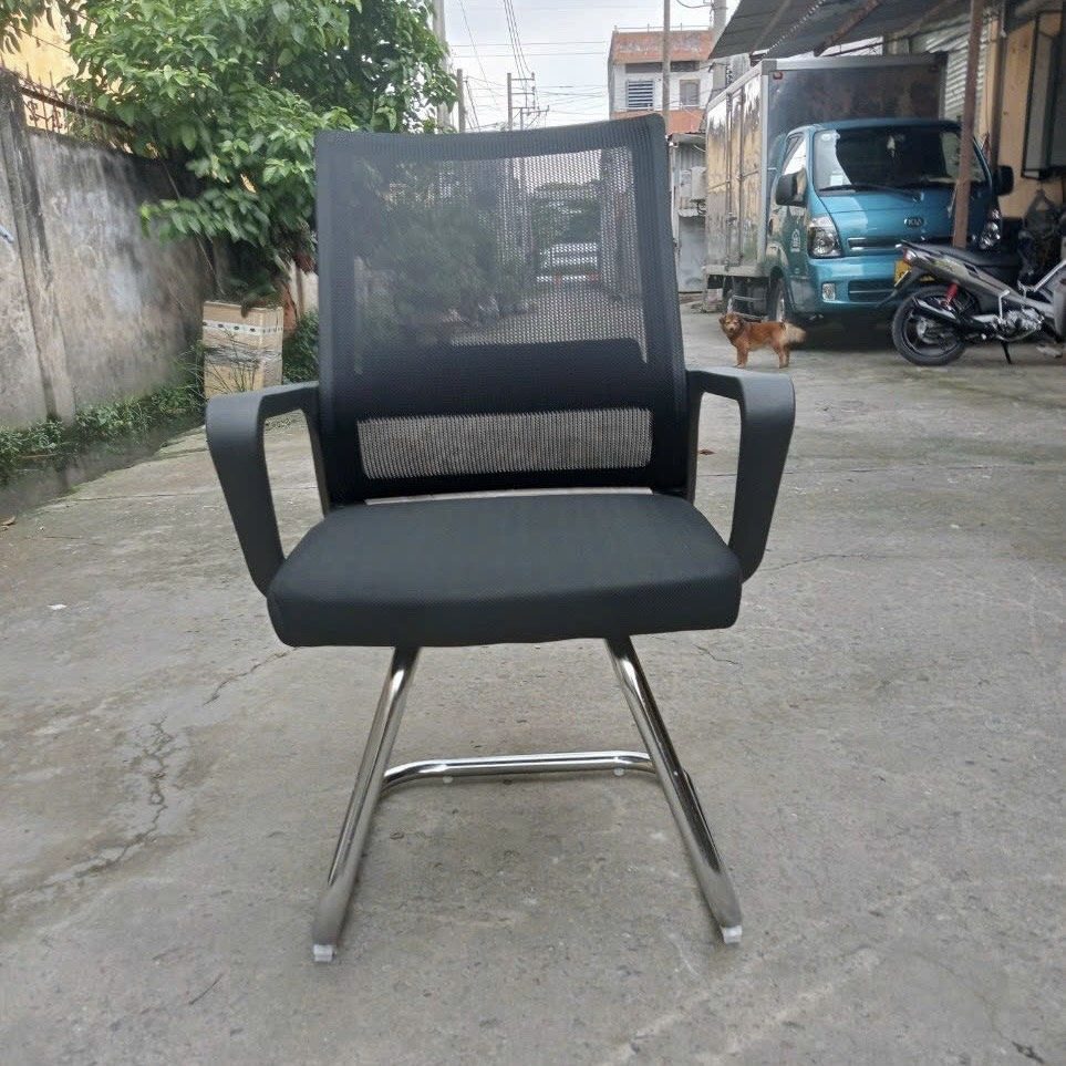 [GQ26] Ghế Văn Phòng Chân Quỳ Nhún Trắng Chỉ Ngang - GQ26