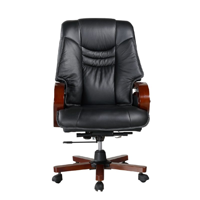 Ghế Giám Đốc Bọc Da Cao Cấp Tay Gỗ - GGĐ6 1