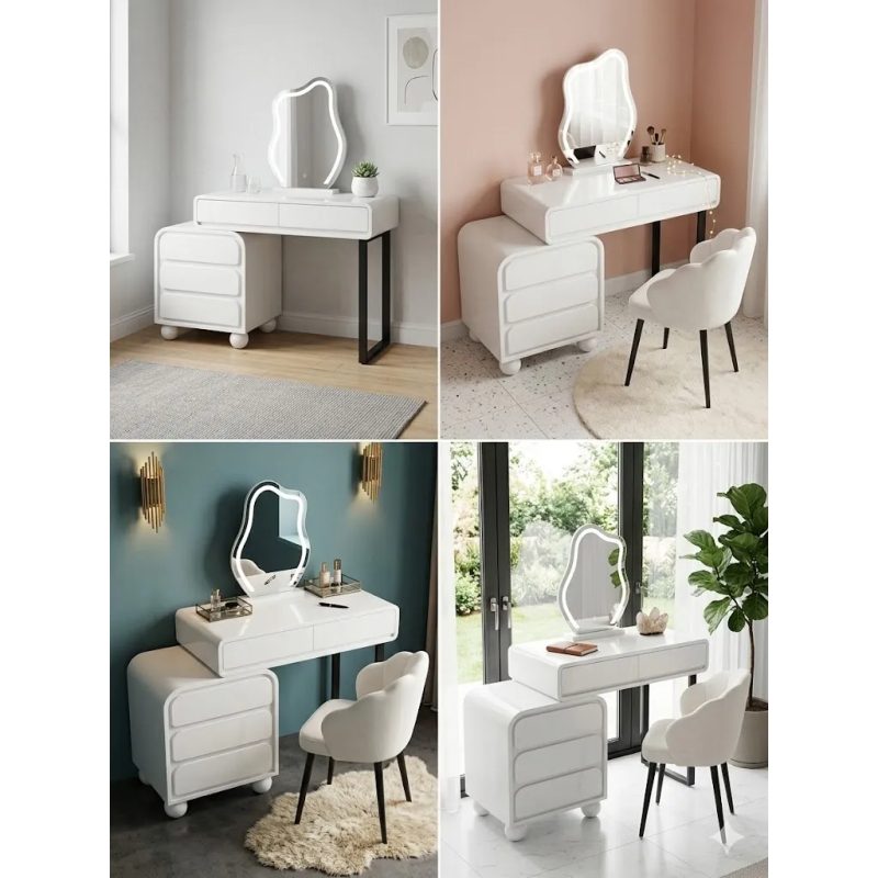 Bàn Trang Điểm Mini Chân Sắt Sơn Tĩnh Điện Thiết Kế Hiện Đại - BTD29 1