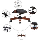 Ghế Giám Đốc Bọc Da Cao Cấp Tay Gỗ - GGĐ6 4