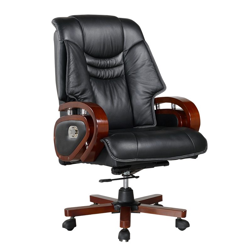 [GGĐ6] Ghế Giám Đốc Bọc Da Cao Cấp Tay Gỗ - GGĐ6
