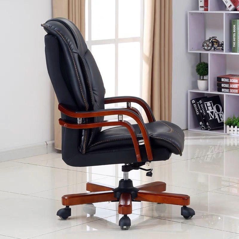 Ghế Giám Đốc Lưng Ghế Bọc Da Tay Gỗ Sơn Pu- GGĐ8 2