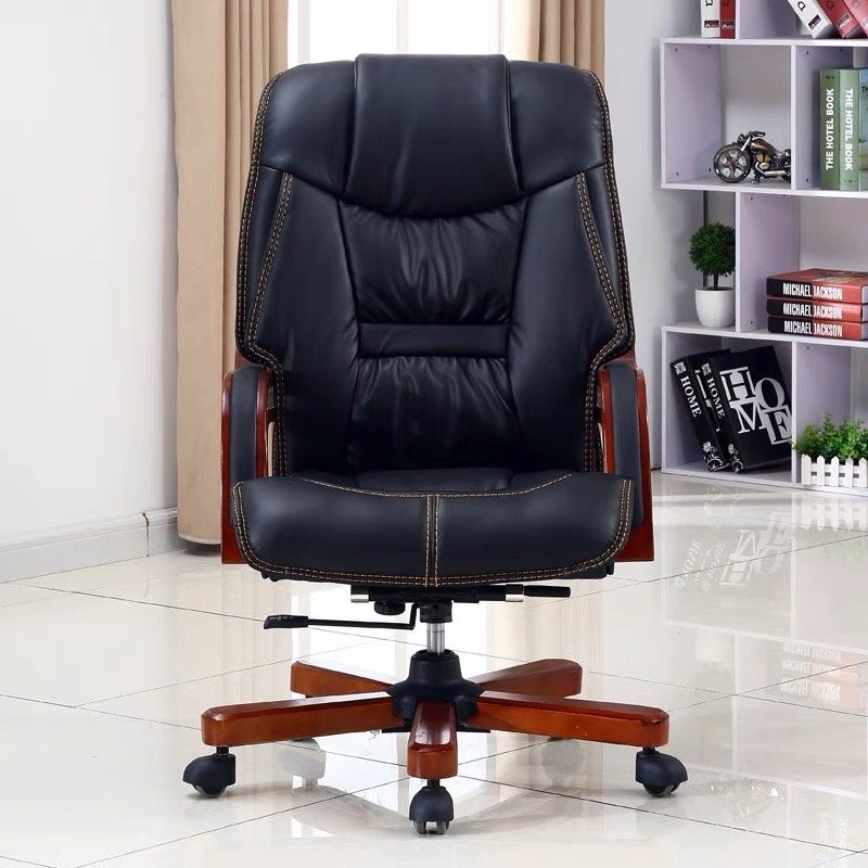 Ghế Giám Đốc Lưng Ghế Bọc Da Tay Gỗ Sơn Pu- GGĐ8 3