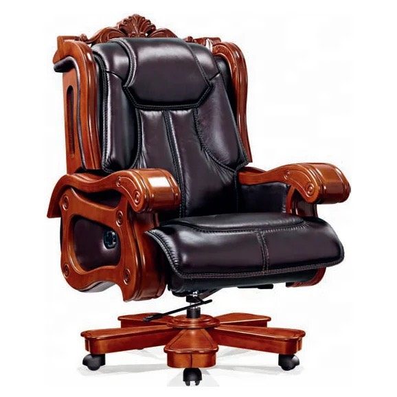Ghế Giám Đốc Tay Gỗ Da Thật - GGĐ16 2