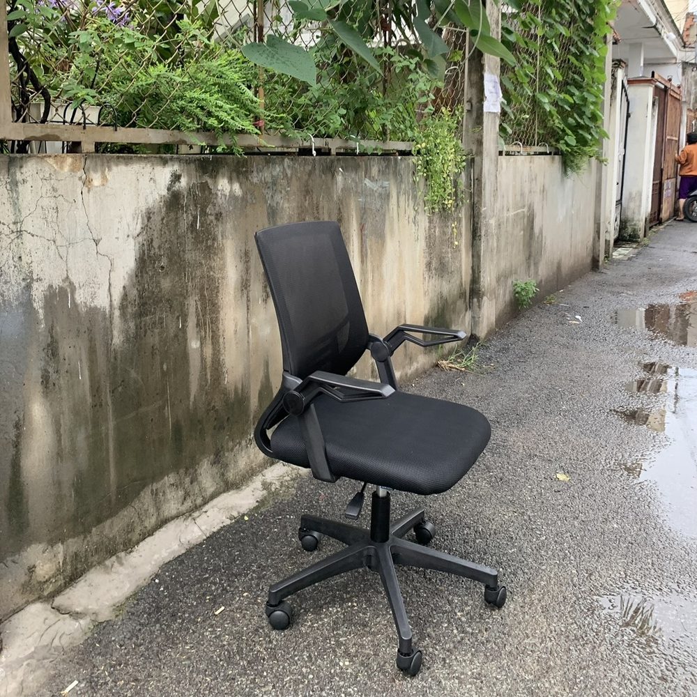 Ghế Xoay Văn Phòng Tay Gập Màu Đen - GX19 3