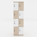 Tủ Locker Gỗ 8 Cánh Phối Màu Caro - TLK11