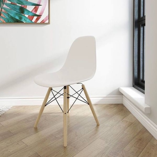 Ghế Cà Phê Tiếp Khách Eames Nhựa Chân Gỗ - CF1