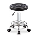 Ghế Cà Phê Đôn Da Có Chân Bánh Xe - CF50