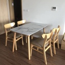 Bộ Bàn Ăn Gia Đình 4 Ghế Màu Gỗ Tự Nhiên - BGA4