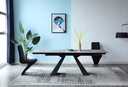 Bàn Ăn Rút 2 Đầu Đá Ceramic - BA18