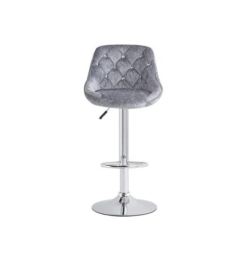 Ghế Bar Nhung Chân Trụ Cao Có Gác - QB5