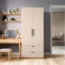 Tủ Quần Áo Gỗ MDF 2 Cánh Tối Giản Có Hộc Kéo - TQA29