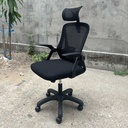 Ghế Xoay Văn Phòng Tựa Đầu Tay Gập Màu Đen - GX31