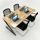 Bàn Họp Văn Phòng Hiện Đại Mặt Gỗ Tự Nhiên - BH8
