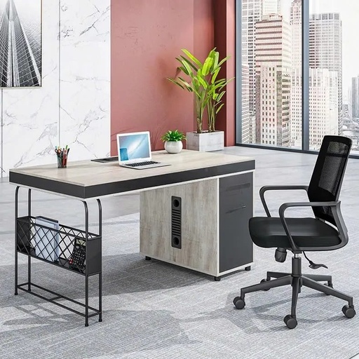 Cụm Bàn Làm Việc Chân Sắt Hộc Lưới Độc Đáo - BC118
