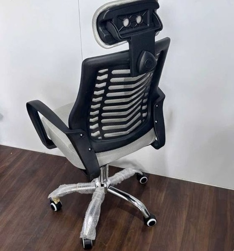Ghế Xoay Văn Phòng Lưng Lưới Xám Tựa Đầu Êm Ái - GX87