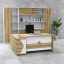 Bàn Giám Đốc Gỗ Sáng Họa Tiết Hình Khối - BGĐ111