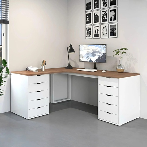 Bàn IKEA Góc L 2 Hộc Tủ - IK6