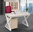 Bàn Làm Việc Văn Phòng Chân Chữ X Khung Trắng - BLV11