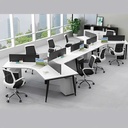 Cụm Bàn Làm Việc 8 Người Lượn Sóng Chân Côn - BC85