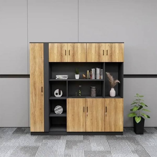 Tủ Hồ Sơ Kết Hợp Hệ Kệ Trang Trí Trung Tâm - THS289