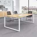 Bàn Họp Văn Phòng Gỗ Chân Sắt Vuông - BH46