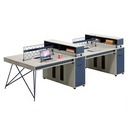 Cụm Bàn Làm Việc 4 Người Chân Sắt Độc Đáo - BC51