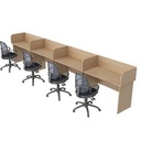 Bàn Làm Việc Modul Vách Ngăn Gỗ 4 Chỗ Giá Rẻ - BC123