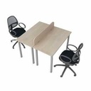 Bàn Làm Việc Văn Phòng Vách Ngăn Gỗ Chân Sắt - BC126