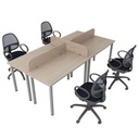 Bàn Cụm Văn Phòng Làm Việc Vách Ngăn 4 Chỗ - BC122