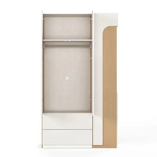 Tủ Quần Áo 2 Cánh Bo Góc Tích Hợp Hộc Kéo – TQA52